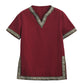 Camdom Boys Renaissance Viking Pirate V Neck Shirt Medieval Knight Costume Tops