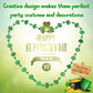 Dinesil 20 Pcs Shamrock Bead Green Necklace For Kids And Adults St. Patrick'S Day Decorations, Green Clover Shamrock Accessories