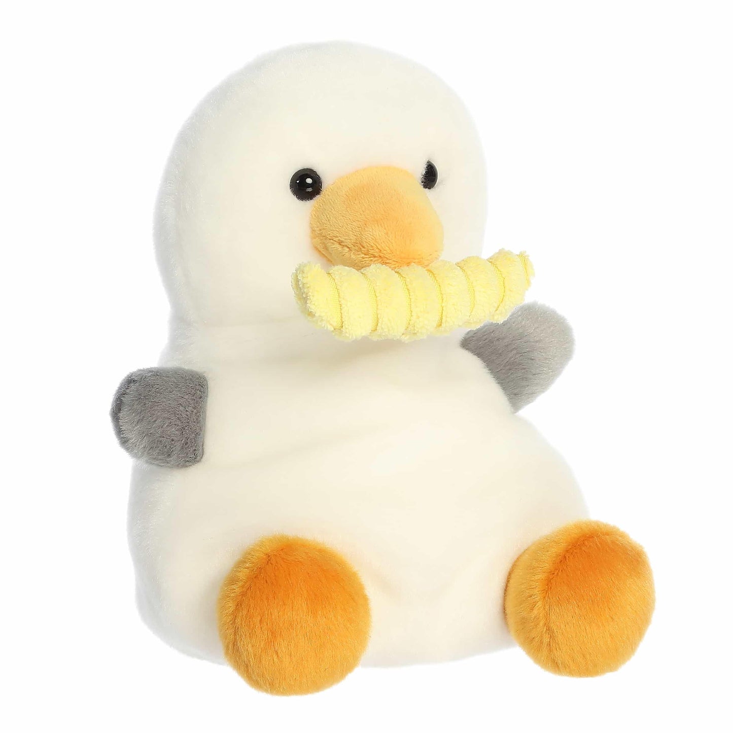 Aurora Adorable Palm Pals Buoy Seagull with Fry Stuffed Animal - Fun Collectible Plush for Kids and mature-themed Collectors - Perfect for Decorating Rooms and Birthday Gifts - White 8 Inches