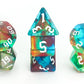 Vvpesca D&D Dice Set Of 7Pcs Green Clear Mixed Color - Dnd Dice Set For D&D, Coc, Ttrpgs, Dungeons And Dragons, Mtg, Role Playin