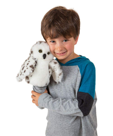 Little Snowy Owl Little Puppet, White, Gray, Black