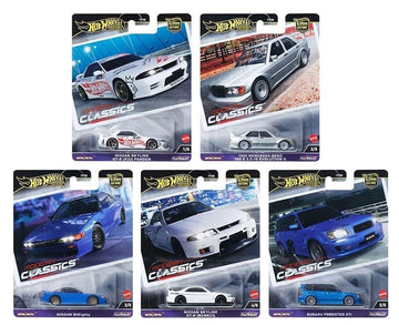 1:64 Diecast Model Car Compatible With Hot Wheels Car Culture 2024 ''Modern Classics E Case Set Of 5 Cars, Fpy86-961E