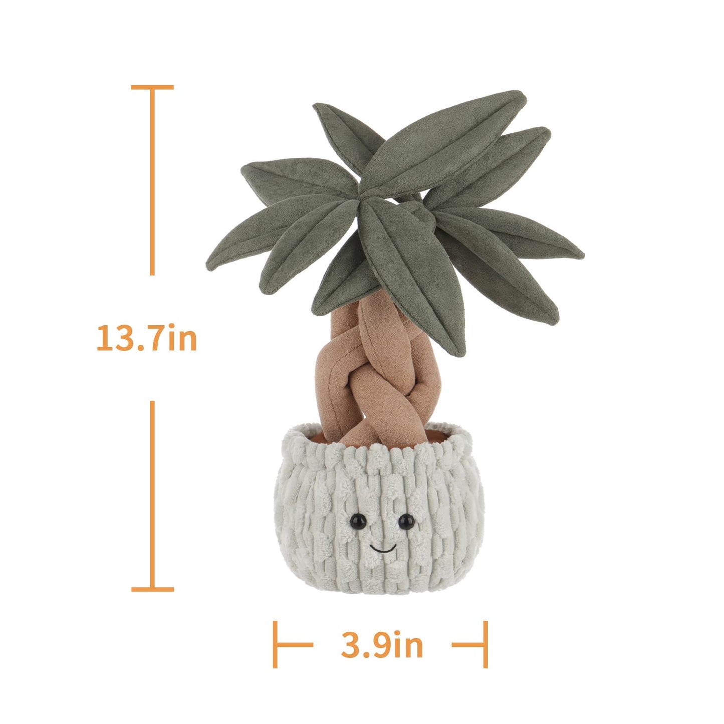 Apricot Lamb Potted Money Tree Plant Plush Stuffed Animals For Kids, Soft Cute Plush Toys For Baby Girl And Boy, Fluffy Potted M