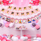 Sv Traders 1St Birthday Decoration For Girl/Pink ThemePink Banner(13)+Pink 112 Months Pink Photo Banner(12)