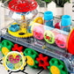 Nenekal Electric Transparent Gear Train Toy With Flashing Lights And Music, 360 Rotation, Battery Operated Bump And Go Car Toddler Toys, Multicolored, For Boys Girls 3+
