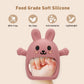 2 Pack Baby Teething Toys for 3-6 6-12 Months, Soft Silicone BPA Free Bunny Teething Mitten, Anti Drop Chew Teether Toys 0-3 6 9