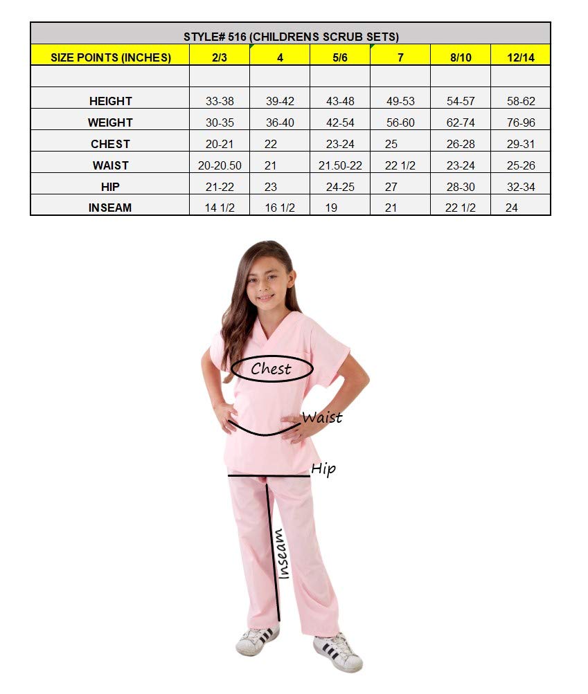 Natural Uniforms Childrens Scrub Set-Soft Touch-Role Play Costume Set (Purple, 8/10)