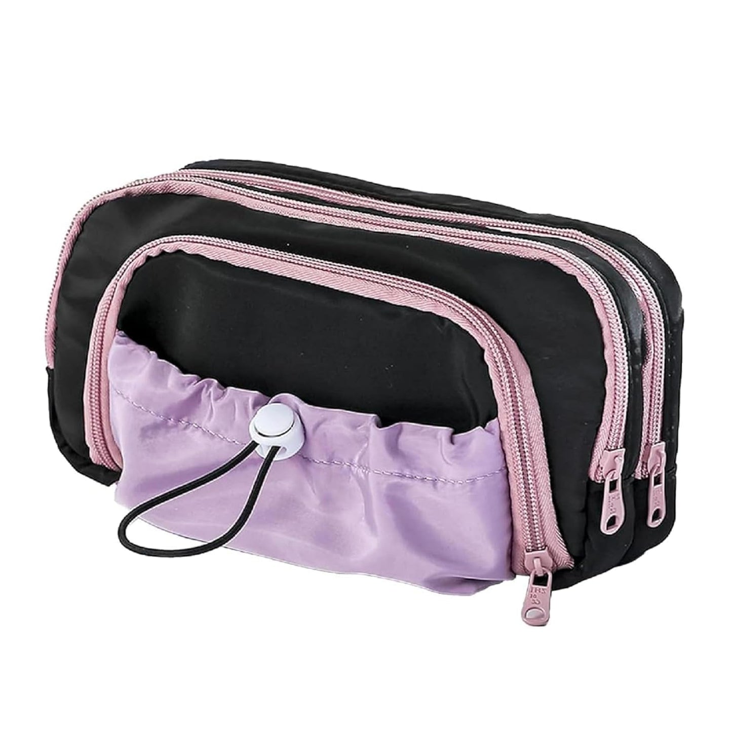 krisheet Pencil Pouch for Girls  Multiple Compartment Zipper Pouch with Drawstring Pocket, Aesthetic Pouch for Girl, Kawaii Pen
