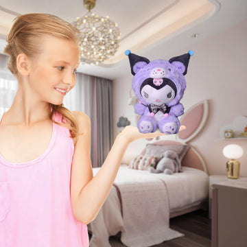 Veakeqe 9 Inch Plush Toys, Cartoon Plush Dolls Soft Stuffed Animals, Cute Anime Plush Figure Toy, Girl Christmas Birthday Gift For Kids Children Fans (Purple)
