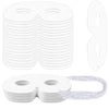 Tecmisse 100 Pack White Paper Eye Masks, Plain Masquerade Mask Blank Masks Decorate for Cos-Play, Halloween Party