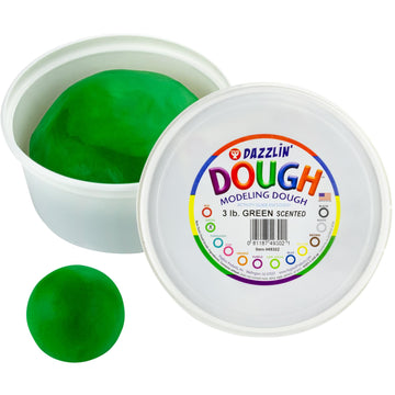 Hygloss Play Modeling Dough - Green Dough Scented - Safe & Non-Toxic For Kids Arts & Crafts - Party Favors - Classroom Supplies - 3Lb