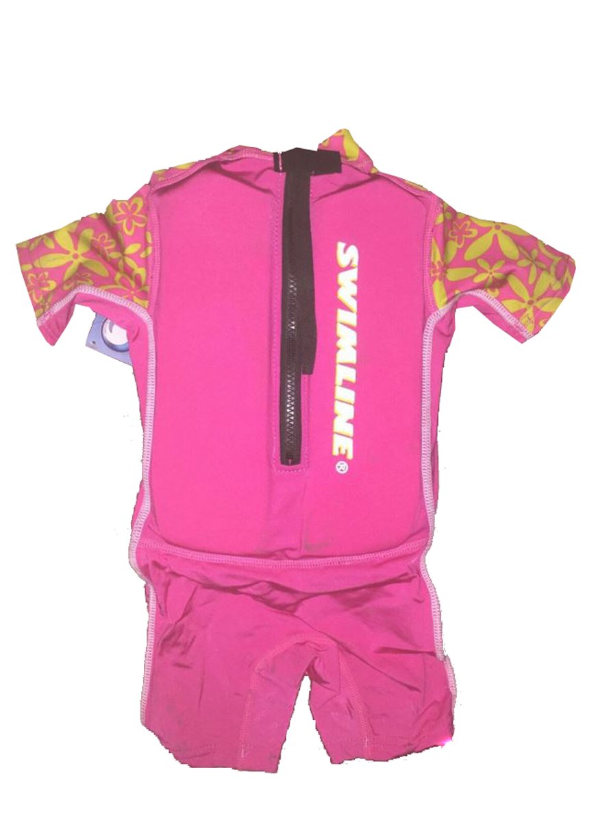 Swimline Pink Swim Trainer Vest for Kids 40-55 lbs, Comfortable Zip Up Foam Life Jacket, Large, Multi, Model 9894G