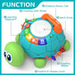 Jyusmile Musical Turtle Baby Toy - Crawling Educational Toy with Light & Sound, Large, Blue, for Infants 6-18 Months, Model O4-WPSB-RX2D
