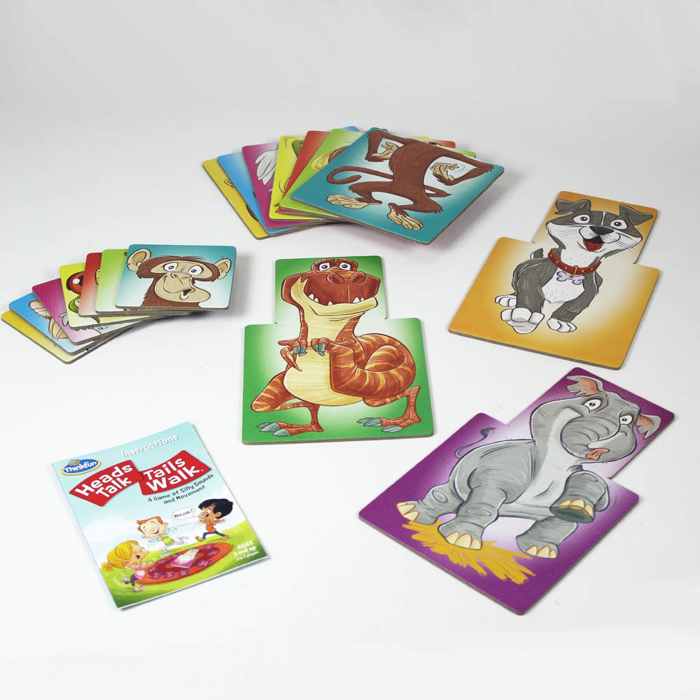 Think Fun Heads Talk Tails Walk Preschool Toy And Game For Boys And Girls Age 3 And Up - A Silly Game Of Sounds And Movement,Multi,44001860