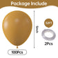 Kalor Retro Khaki Balloons,100 Pcs 5 Inch Mini Matte Latex Balloons For Balloon Garland Arch, Birthday Decoration, Wedding Party, Baby Shower Decorations
