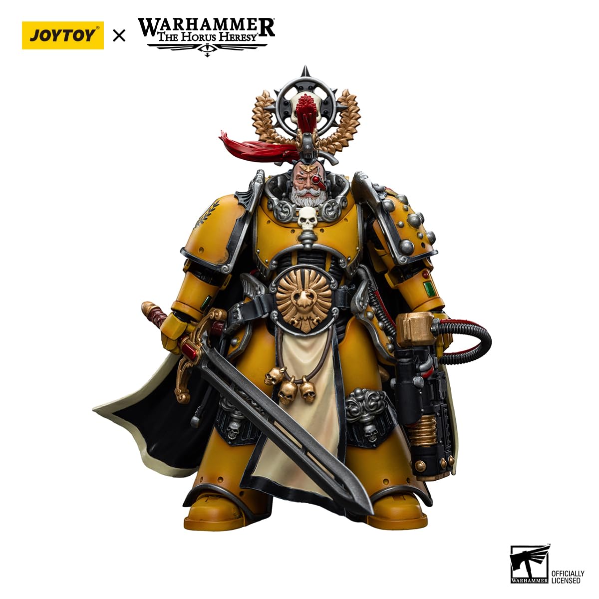 YIZRIO JoyToy Warhammer 40K Imperial Fists The Horus Heresy Genuine License 1/18 Legion Praetor with Power decorative replica blade 4.9 inch Action Figure