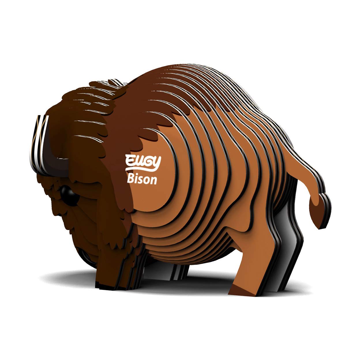 Eugy Bison 3D Puzzle, 24 Piece Eco-Friendly Educational Toy Puzzles For Boys, Girls & Kids Ages 6+
