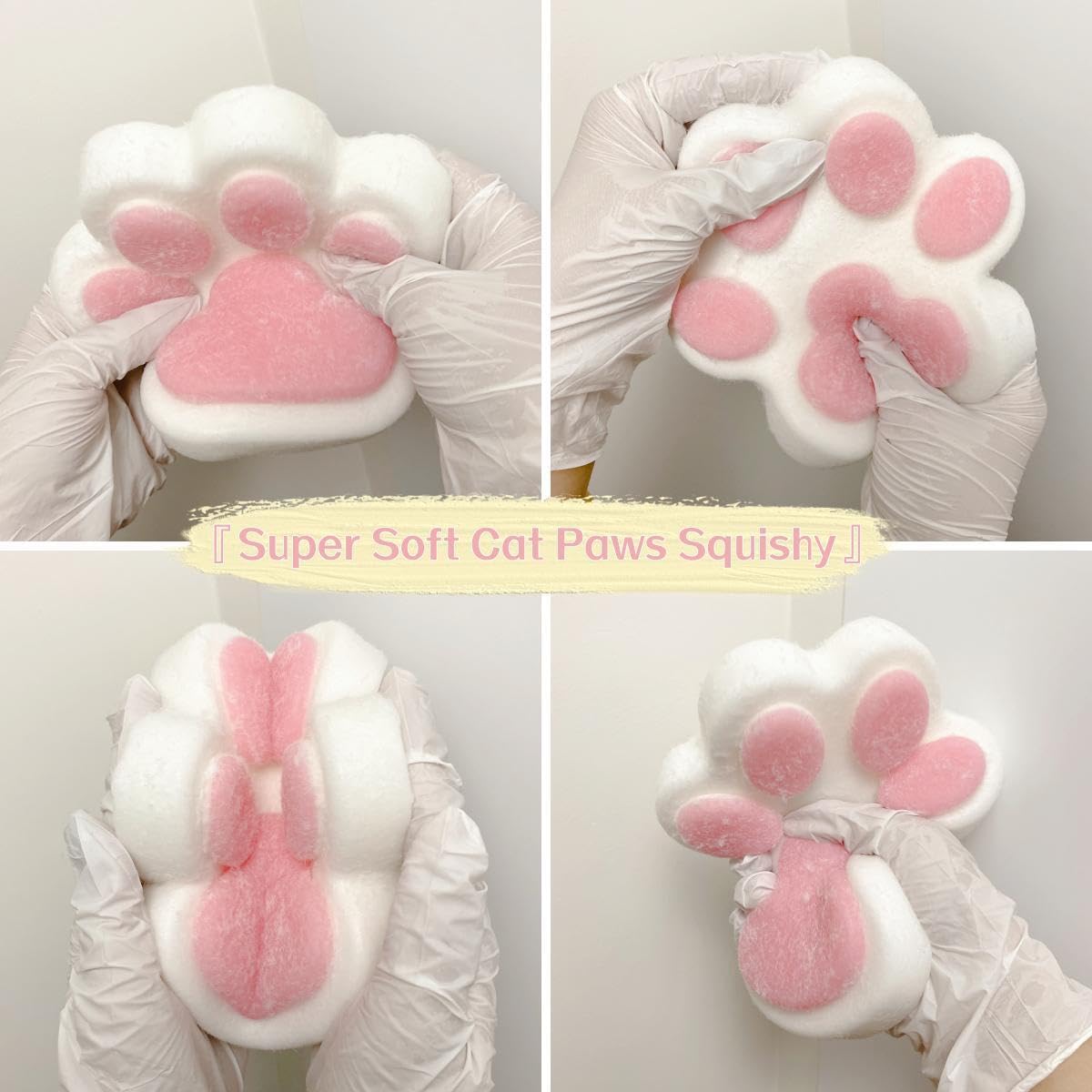Big Cat Paw Squishy Squeeze Toys 5.5 Inch Large Size Squishies Pinch Family Squishy Cute Soft Silicone Big Cats Paw Tangcii Fidg