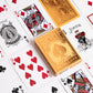 Bicycle Metalluxe Orange Playing Cards - enhanced Metal Foil Finish - game-style Size