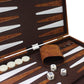 Sun Flair Backgn Set - 15 Inch Backgn Sets for mature-themeds  Folding Classic Board Game with enhanced Leather Case  Best Strategy and Tip Guide Enclosed (Brown  Medium)