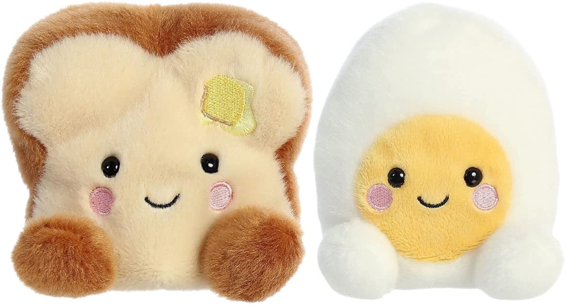 Aurora Palm Pals Set Of Two - Bobby Egg & Buttery Toast