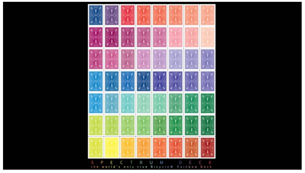 Bicycle Spectrum Playing Cards - 1 PACK, Multicolor, Cardstock, Model Bicycle