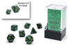 Chessex Dice Set - 10mm Scarab Jade/Gold Green Plastic Polyhedral Dice Set - Dungeons and Dragons D&D DND TTRPG Dice - Includes