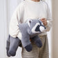 Labauxite Raccoon Plush, Raccoon Stuffed Animals, Cute Plush Toys Realistic Raccoons Body Pillow Hug Sleeping Fluffy Animal Toys