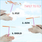 Lcpqmzgh 36 Pieces Hand Helicopter Spinner Hand Rub Plastic Propeller Outdoor Flying Plastic Dragonfly Toy Random Color Toy Heli