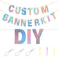 Taobary 112 Pcs Christmas Diy Glitter Customizable Banner Kit Custom Banner Including 107 Letters And Numbers 3 Rope And 2 Light