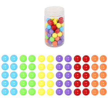 Witlans 60Pcs Chinese Checker Game Replacement Balls,6 Solid Color 14Mm Acrylic Game Marbles For Marble Run, Marbles Game,Aggrav