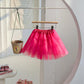 BGFKS Tutu Skirt for Girls,5 Pack Princess Party Favor Dress Skirt Set with hairclips for 2-8 Years.(Hot Pink)