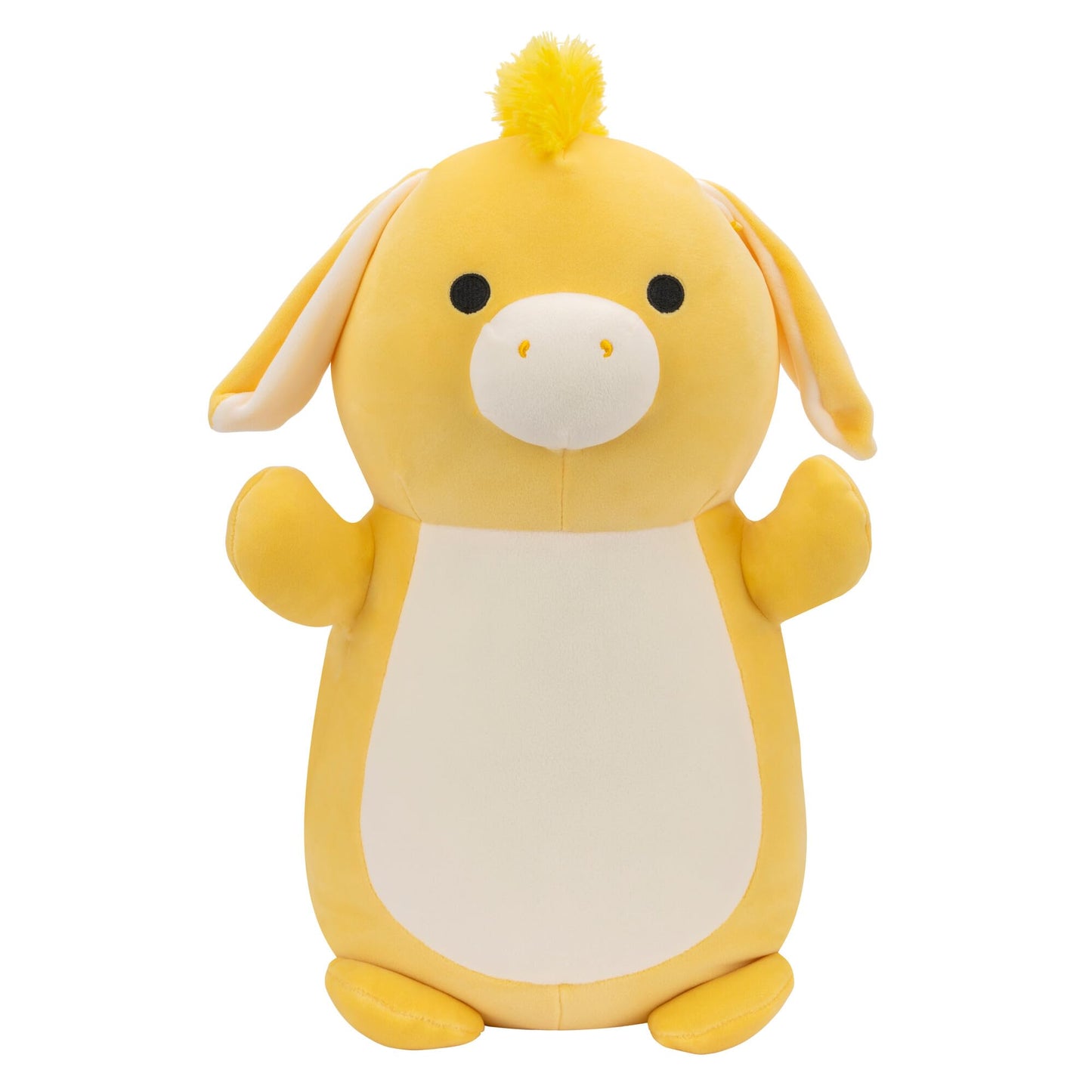 Squishmallows HugMees 14-Inch Plush Gavyn Yellow Donkey - Ultra-Soft Polyester Toy, Model SQHM00356