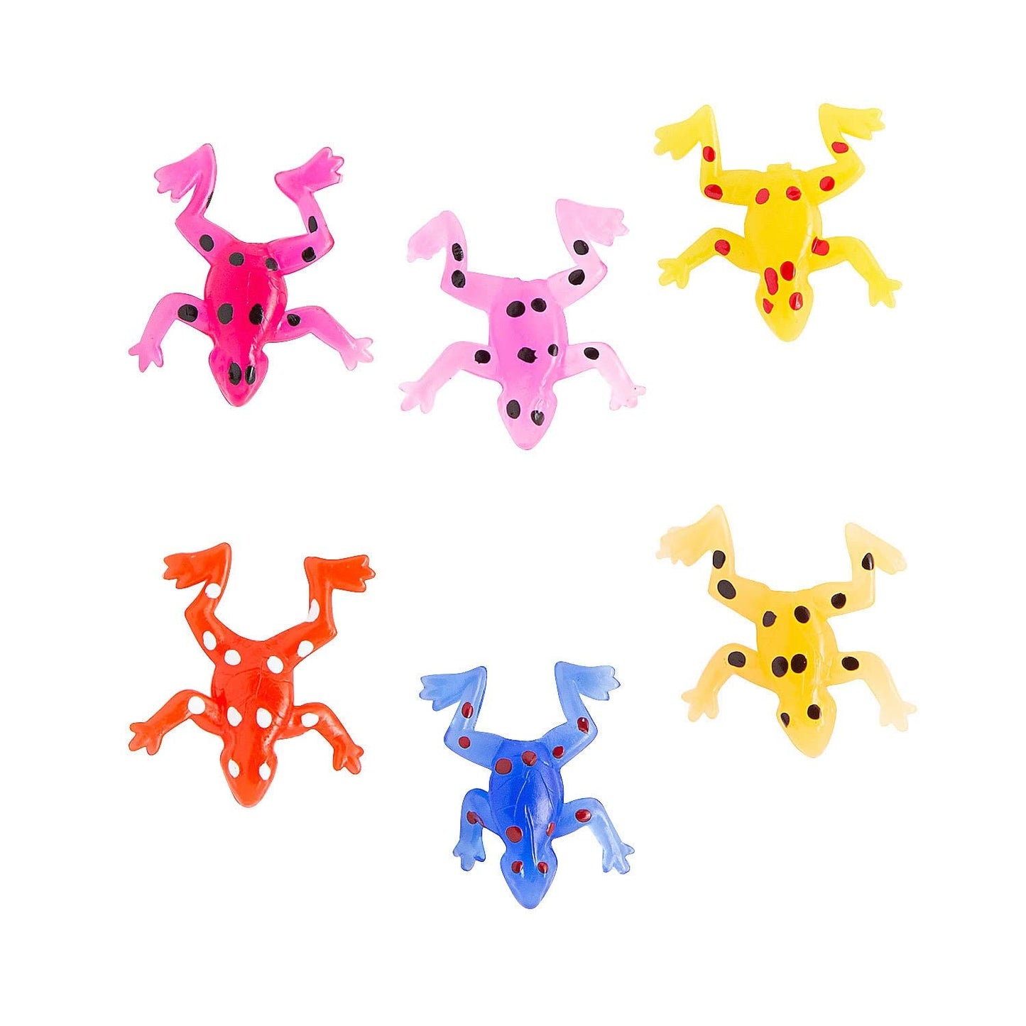 Fun Express Sticky Stretchy Frogs Toys - Bulk set of 48 - Party Favors, Giveaways, Easter Basket Fillers and Novelty Toys - VBS 