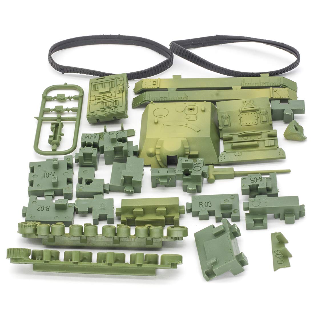 Kvvdi 4 Sets Upgrade 3D Puzzles Plastic Model Toy Tank Kit for mature-themeds  Military Tiger Tank Model  enhanced Scale Model Tanks Kits Collection