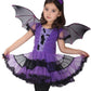 Eozy Girls Bat Vampire Costume Kids Halloween Clothes Animal Cosplay Purple Dress (4-6 Years)