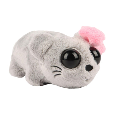 Leong Products Sad Hamster Meme Plush Toy With Pink Bow, Built-In Violin Sound For Soft Cute Sad Hamster (Sad Hamster With Music