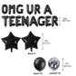 Official Teenager 13Th Birthday Decorations Black For Boys, Omg Ur A Teenager Balloons Black Number 13 Birthday Star Foil Balloo