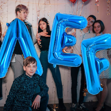 Toniful 40 Inch Large Blue Letter F Balloons Giant Alphabet Letter Balloons,Foil Mylar Big Balloons For Birthday Party Anniversa