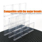 Pasacho Clear Transparent Flat Plates Bricks, 24 Pieces, 1x6x5 Classic, ABS Material, Tansparent 1x6x5