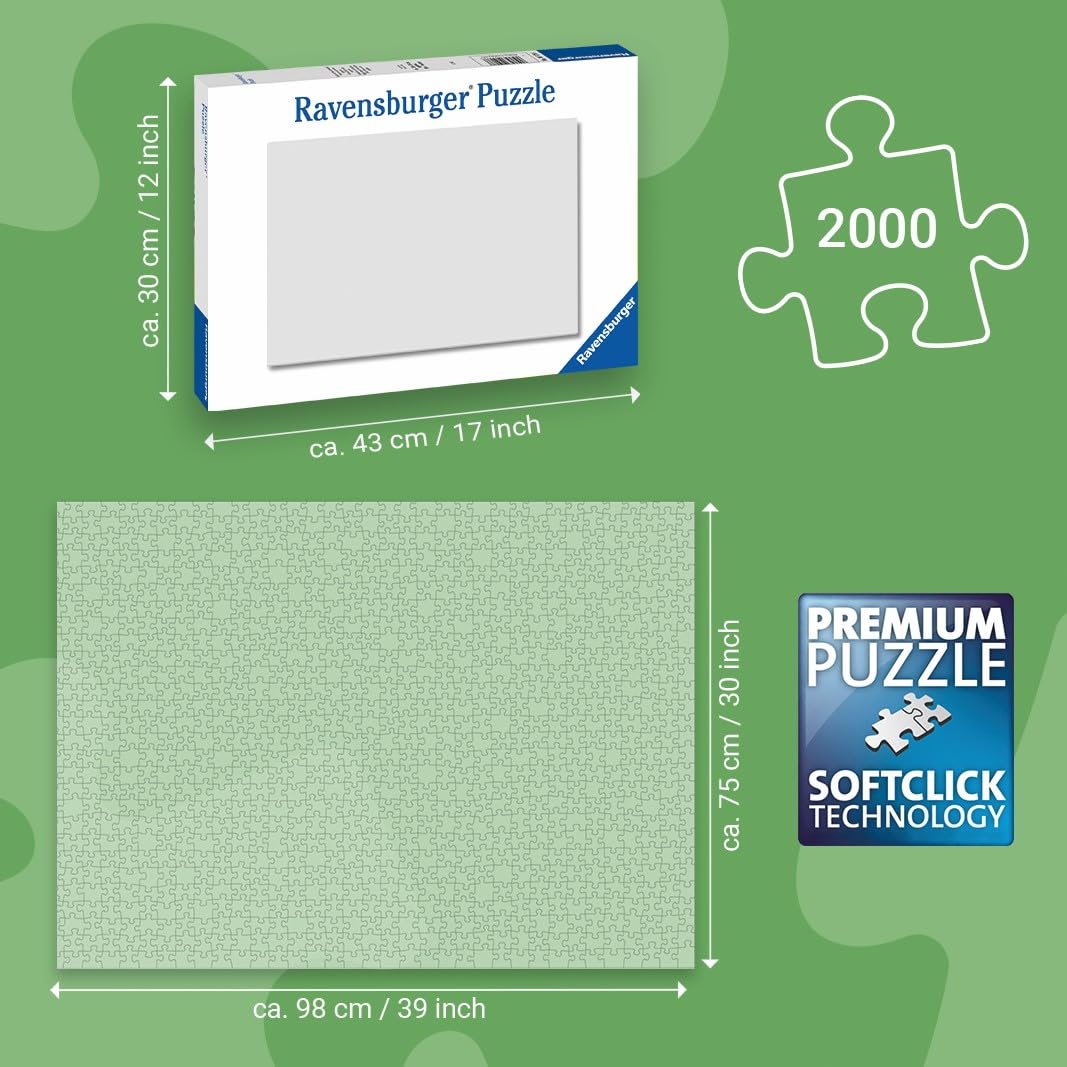 Ravensburger 2000 Piece Jigsaw Puzzle - Cinque Terre, Italy - 38.5x29.5in, Multicolor, Premium Quality, Frameable, Model 12000803