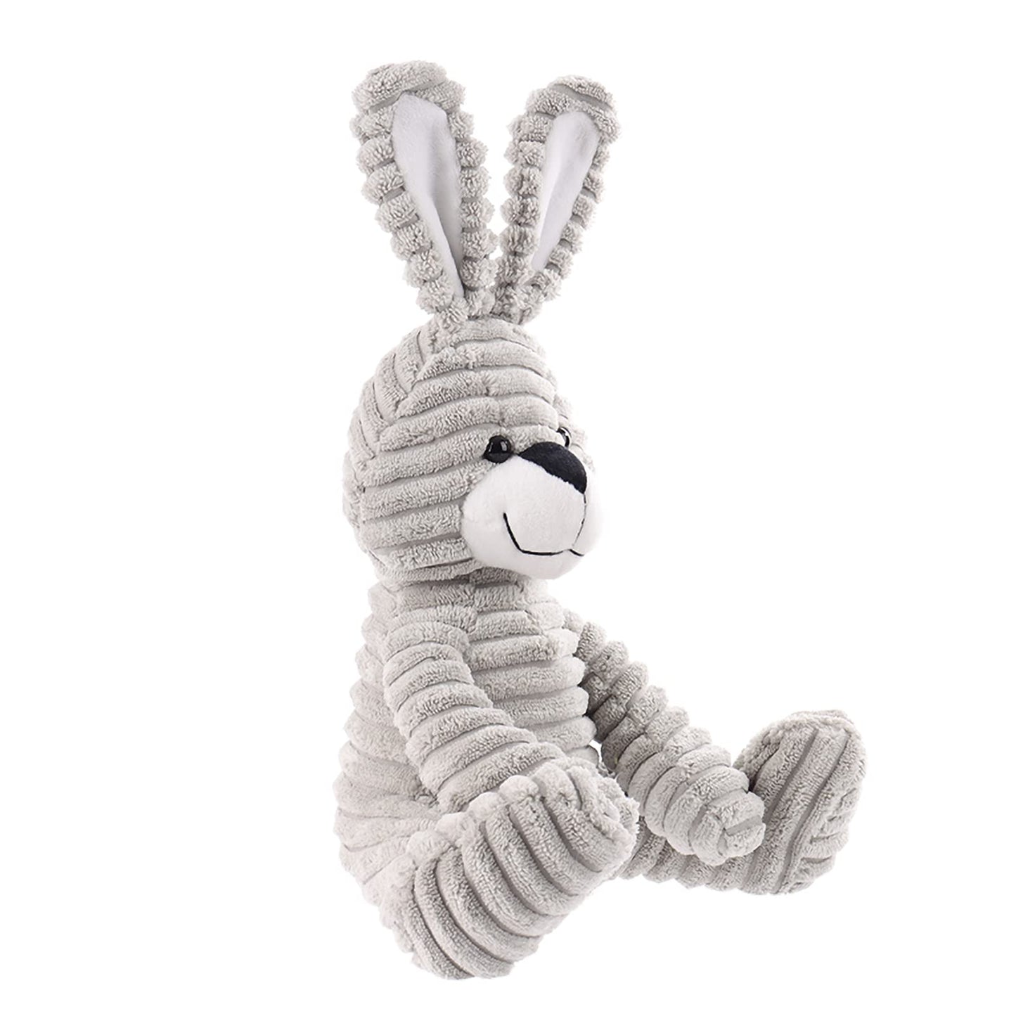 Apricot Lamb Toys Plush Corduroy Rabbit Bunny Stuffed Animal Soft Cuddly Perfect For Child （Gray Bunny,8.5 Inches