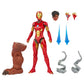 Marvel Hasbro Legends Series 6-inch Ironheart Action Figure Toy  enhanced Design and Articulation  Includes 5 Accessories and 1 Build-A-Figure Part  Red gold