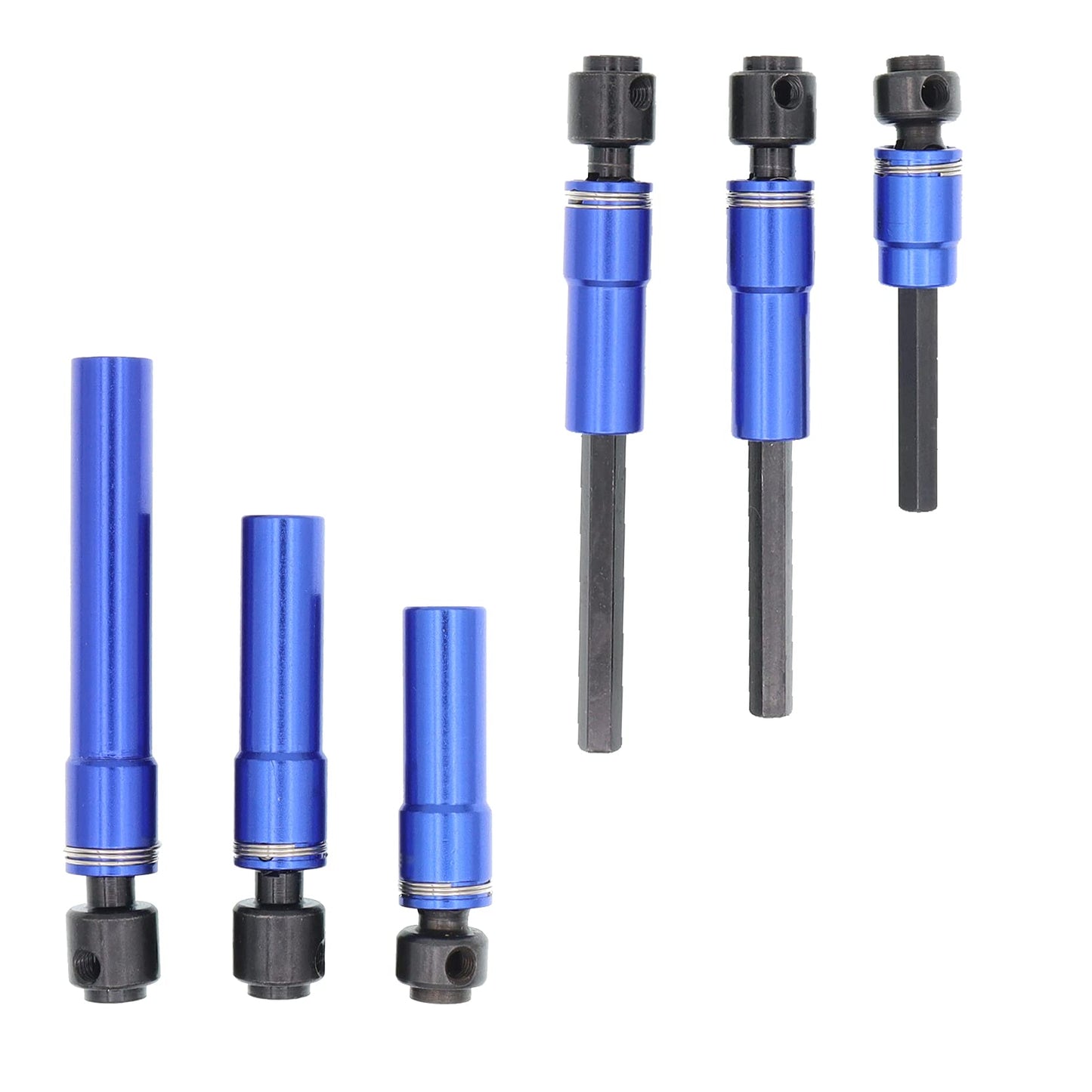 Treehobby 3PCS Aluminum Alloy Drive Shaft with Hardened Steel Joints (Front & Center & Rear) CVD Compatible with traxxas TRX-6 G