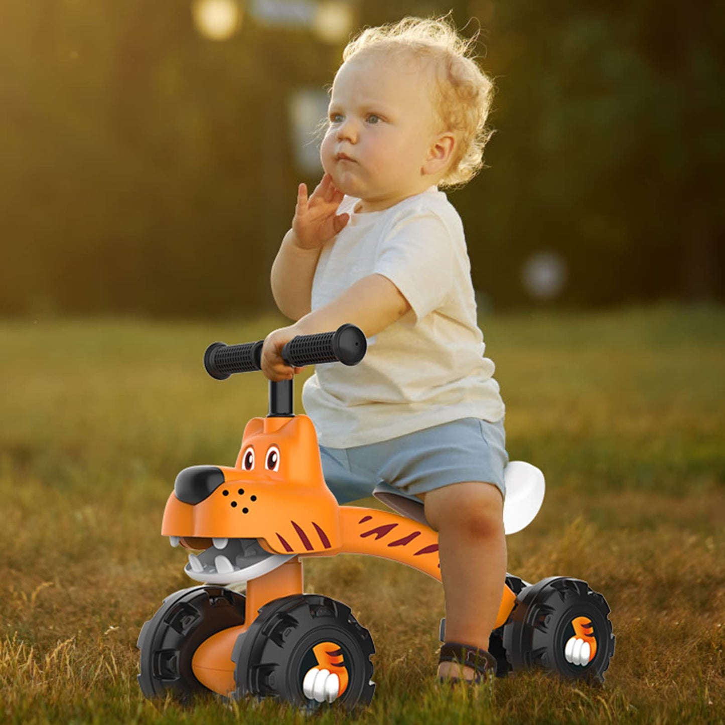 Baby Balance Bike For 1 Year Old Boys Girls, Riding Toys For Toddlers, No Pedal Bicycle, 12-36 Months Kids First Bike, Best Gift For Birthday, Christmas, Halloween (Tiger)
