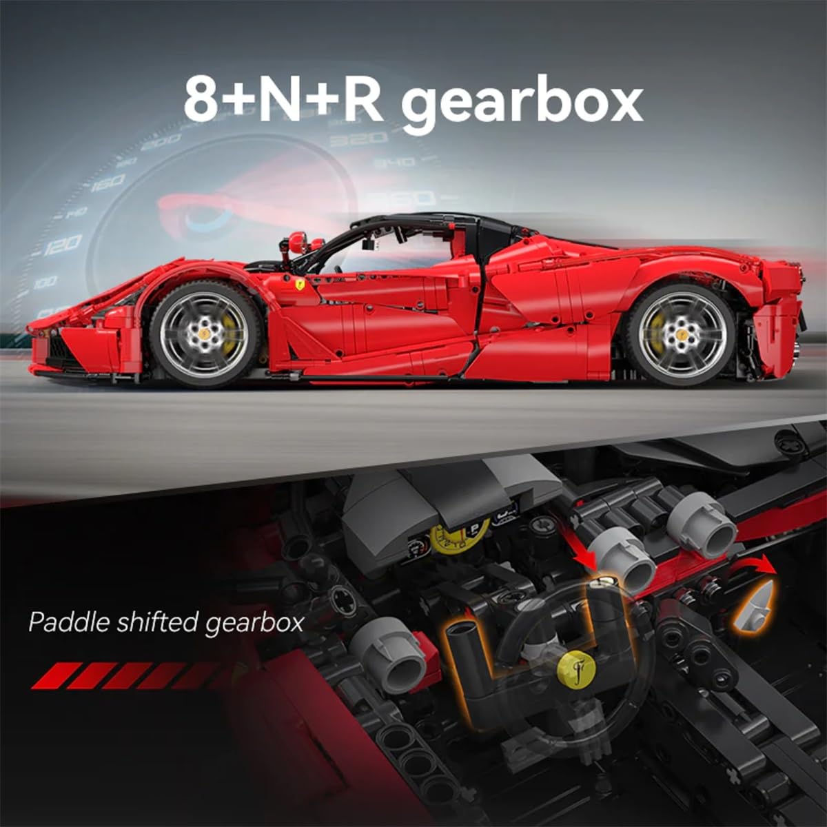 Kowkis Viva Hypercar 1:8 Building Kit And Lafer Engineering Toy,C61505W Cada Master Technology Car, Scale Sports Car Model Prese