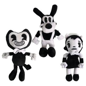 YZONU Anime Plush Toys - Bendy Doll 3PCS Soft Stuffed Animals for Kids & Game Fans - Plush Fabric, Cute Horror Design