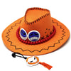 GK-O Portgas D Ace Cowboy Hat Costume Hats White Weard Pirates Regiment Ace Cosplay Fashion