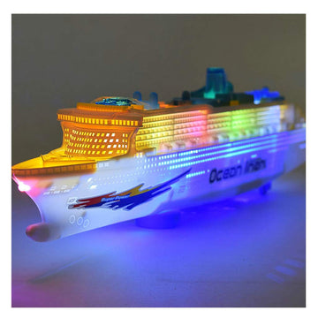 Wenini Xapunk Colorful Ocean Liner Cruise Ship Boat Electric Flashing Led Light Sound,50X13X5 Cm/19.7X5.1X2 In, Cannot Placed In Water, Cannot Float On Water