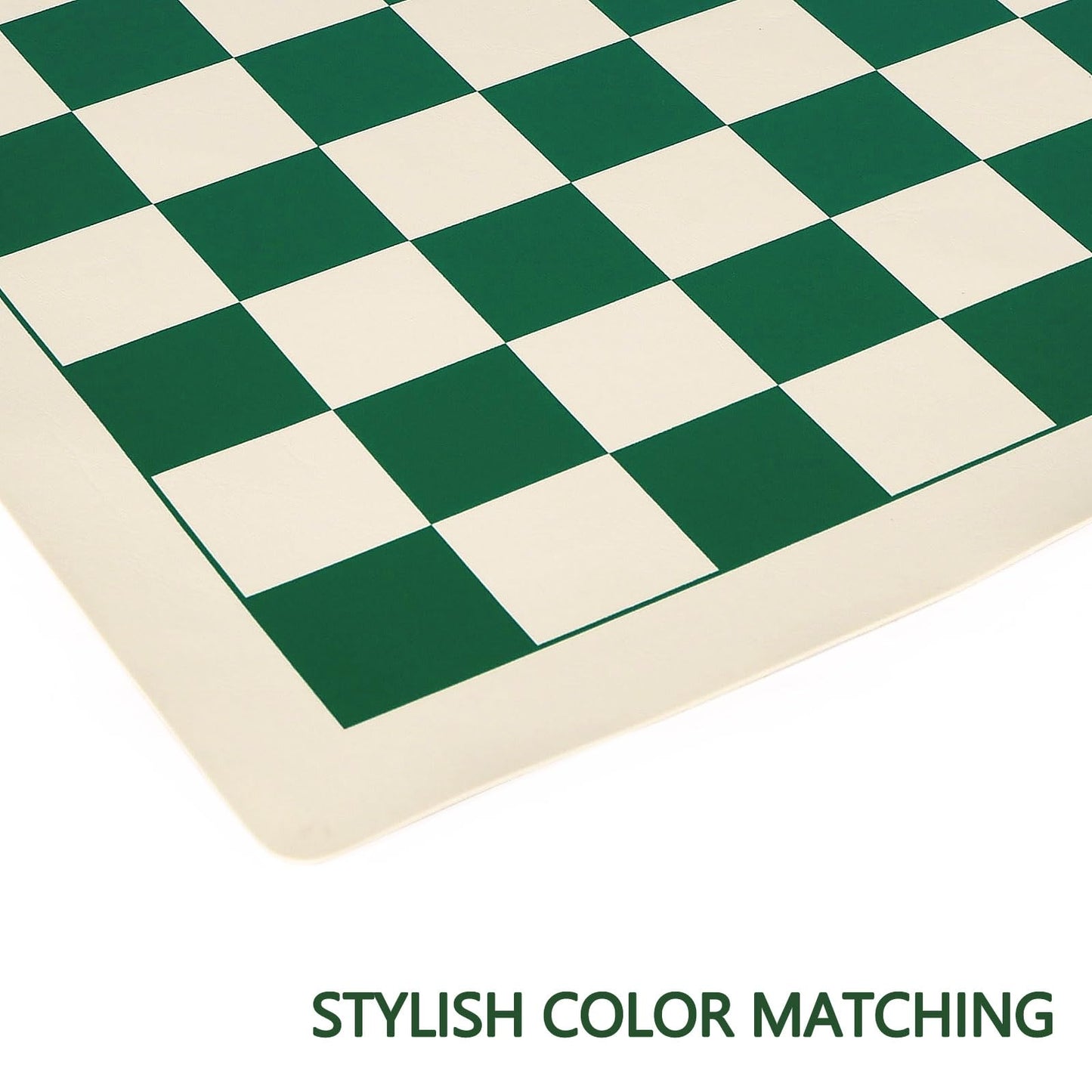 Elongdi Roll-Up Vinyl Chess Board Mat - 15.5' Chess Mat For 3-Inch King, Lightweight & Non-Slip Portable Travel Chess Board For Beginner And Kids - No Chess Pieces
